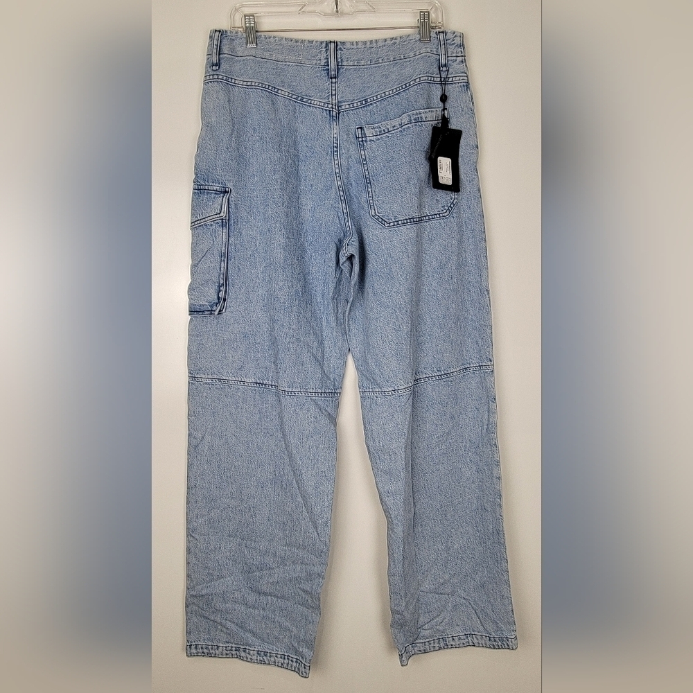 NWT Rag & Bone Nora High Rise Wide Leg Cargo Jean in Lakeside Size 30 - Picture 3 of 12